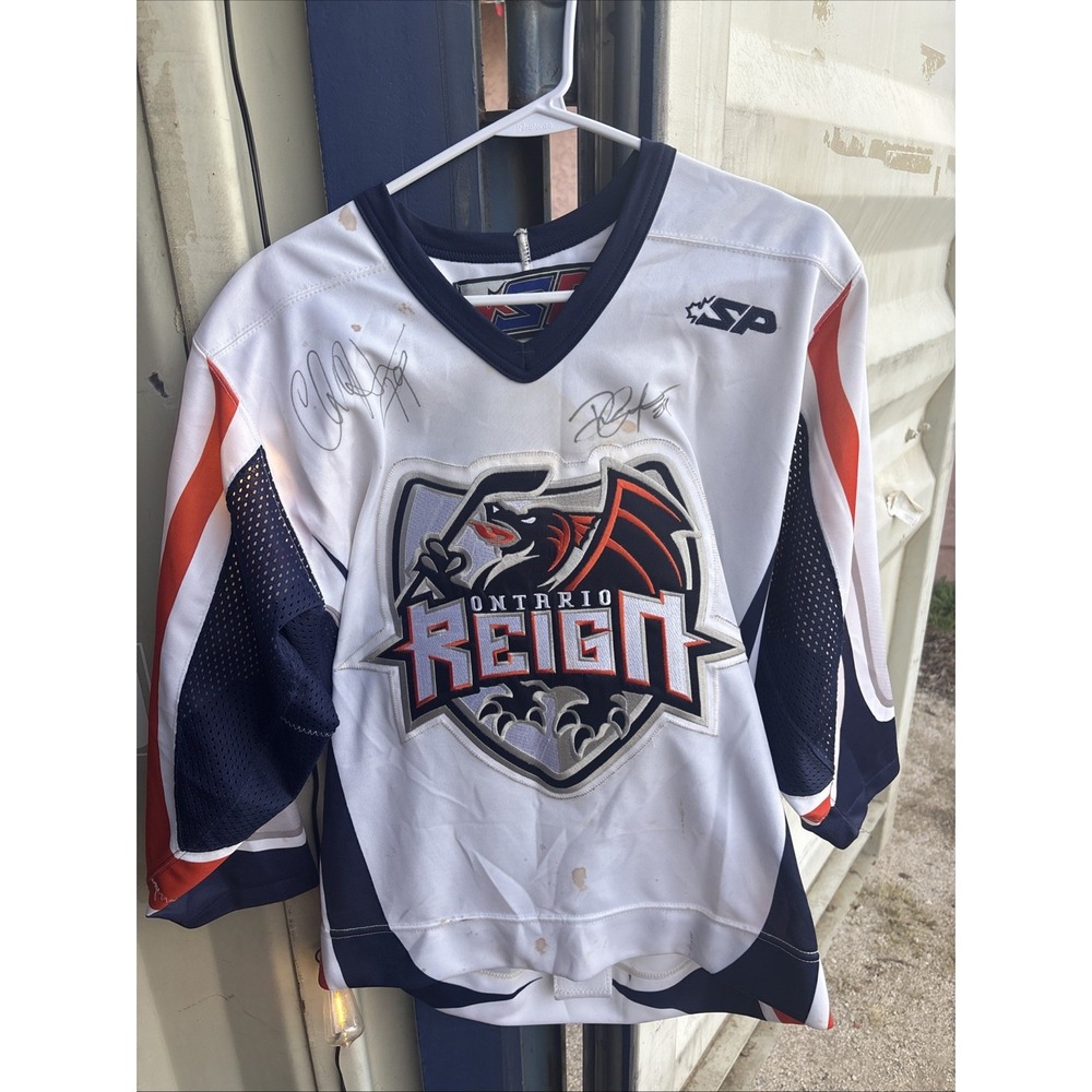 ECHL SP Ontario Reign Hockey Jersey Autographed By Entire Team Men's Size 40